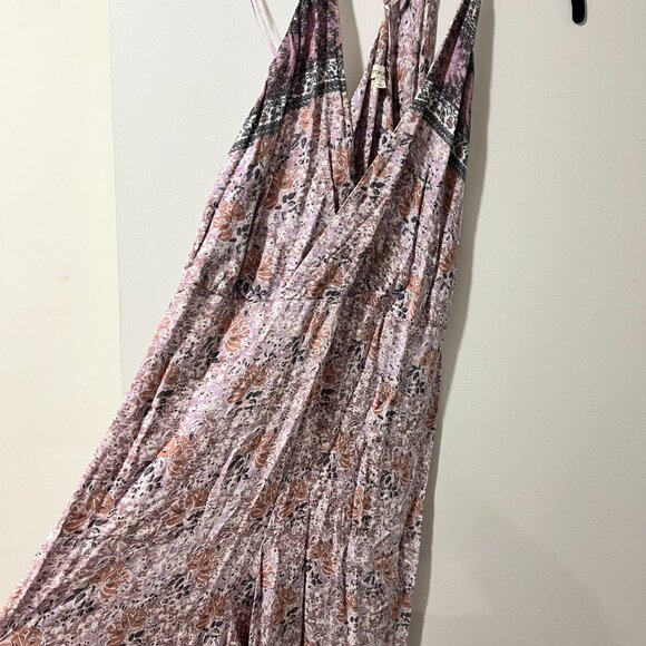 🌸 Cotton Candy LA Floral Boho Jumpsuit - Size L (Fits M/L) 🌸 - Picture 4 of 10